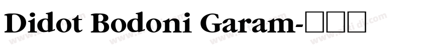 Didot Bodoni Garam字体转换